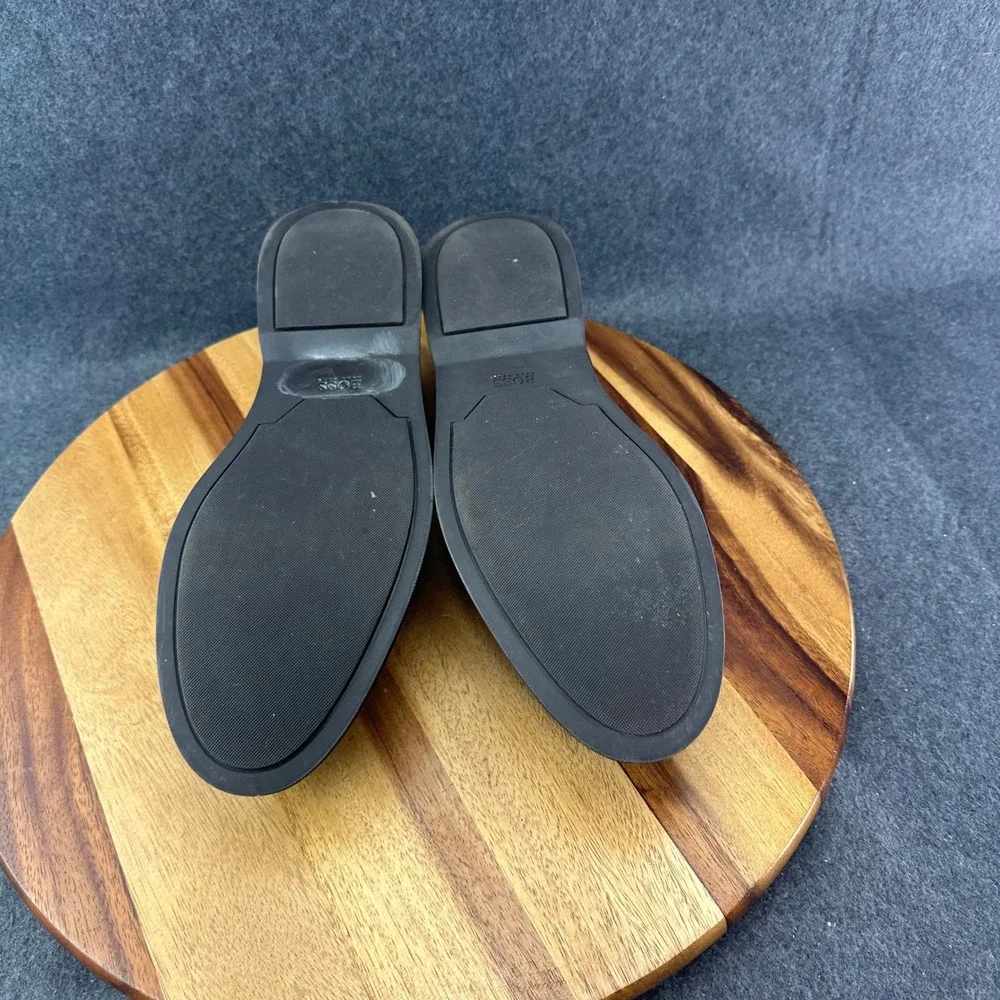 Hugo Boss Brown Leather Sienne Bit Dress Mens Loafers Buckle Formal Casual Sz 13